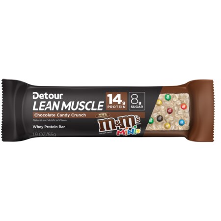 Detour Detour Whey Protein Lean Muscle M&M Chocolate Candy Crunch 55g, PK48 10101149